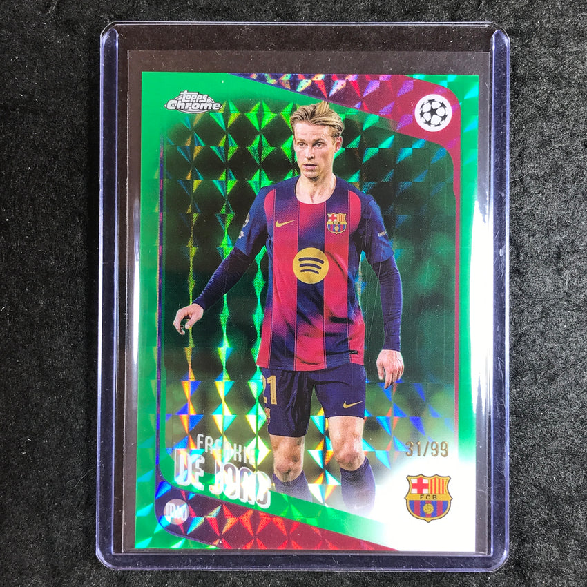 2025-26 Topps Chrome UEFA CC FRENKIE DE JONG Green Geometric 31/99
