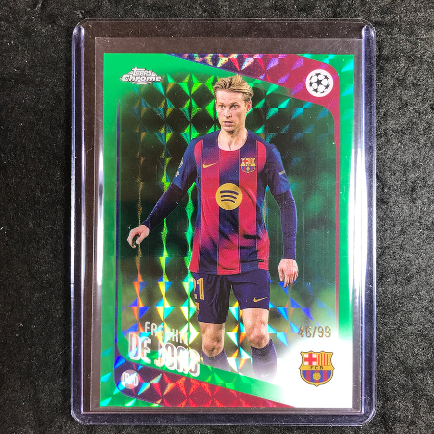 2025-26 Topps Chrome UEFA CC FRENKIE DE JONG Green Geometric 46/99