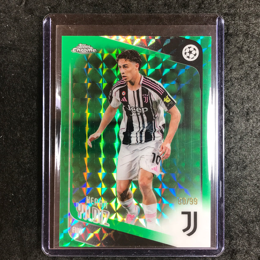 2025-26 Topps Chrome UEFA CC KENAN YILDIZ Green Geometric 80/99