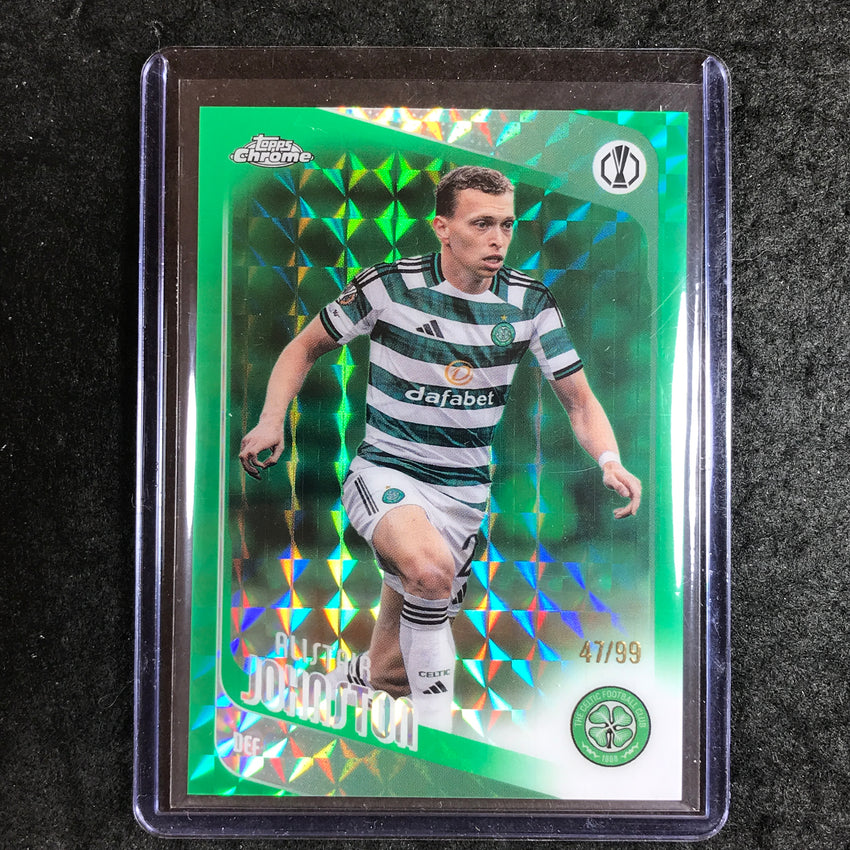 2025-26 Topps Chrome UEFA CC ALISTAIR JOHNSTON Green Geometric 47/99