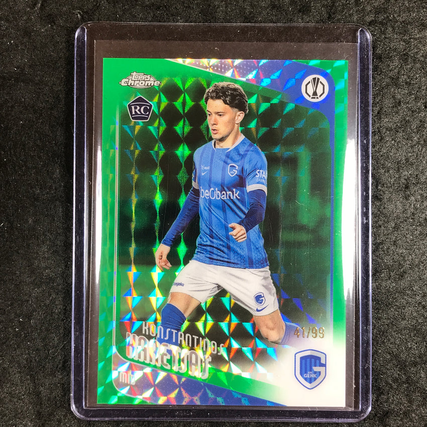 2025-26 Topps Chrome UEFA CC KONSTANTINOS KARETSAS Rookie Green Geometric 41/99