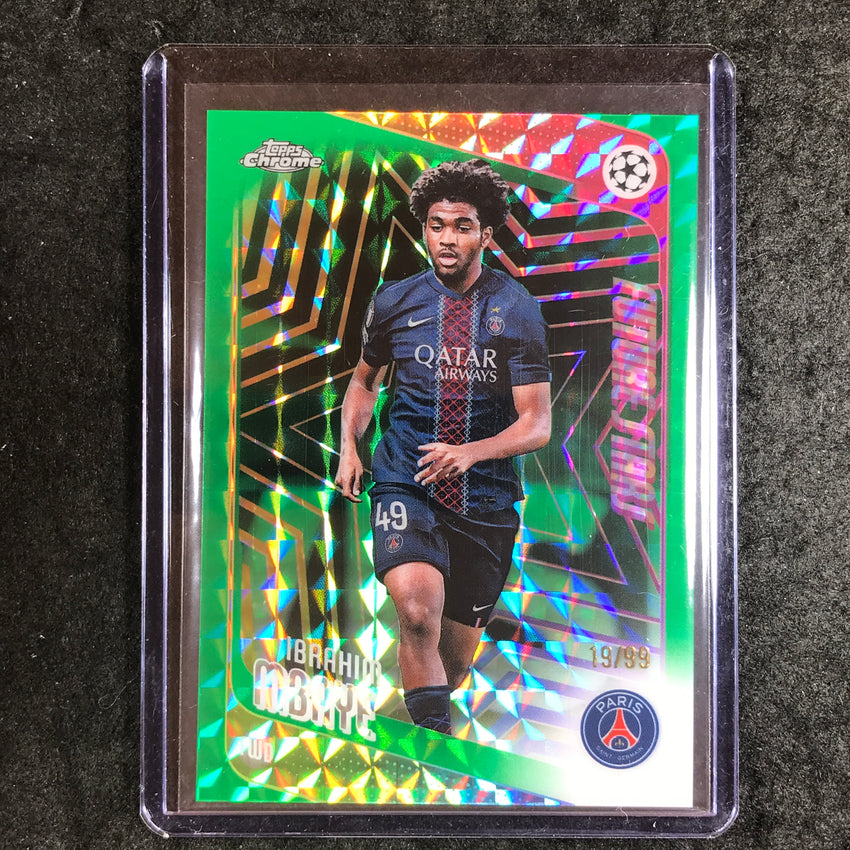 2025-26 Topps Chrome UEFA CC IBRAHIM MBAYE Future Stars Green Geometric 19/99