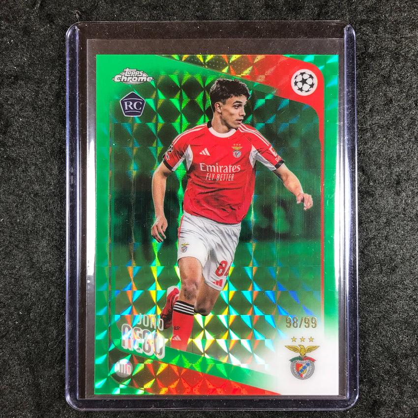 2025-26 Topps Chrome UEFA CC JOAO REGO Rookie Green Geometric 98/99
