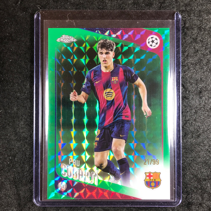 2025-26 Topps Chrome UEFA CC PAU CUBARSI Green Geometric 21/99