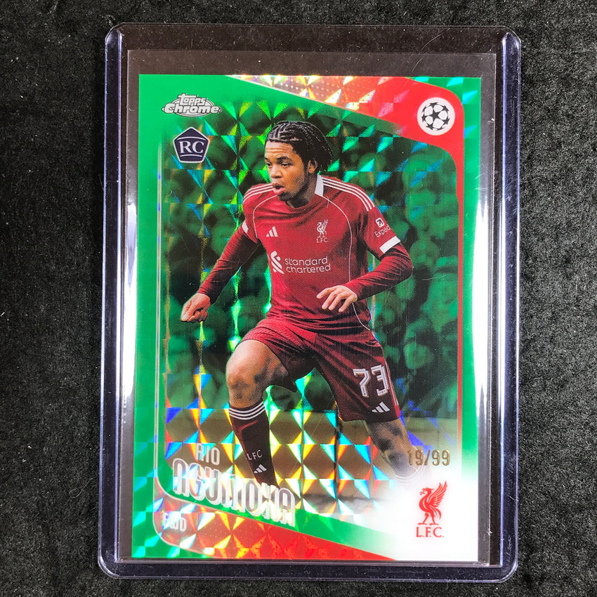 2025-26 Topps Chrome UEFA CC RIO NGUMOHA Rookie Green Geometric 19/99