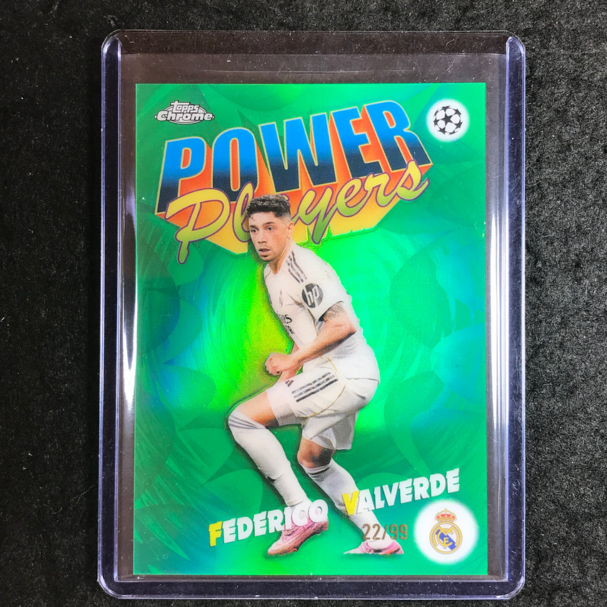 2025-26 Topps Chrome UEFA CC FEDERICO VALVERDE Power Players Green 22/99