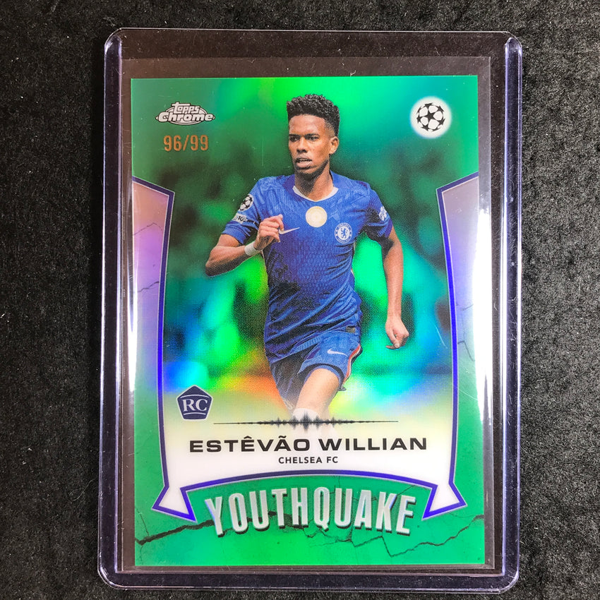 2025-26 Topps Chrome UEFA CC ESTEVAO WILLIAN Youthquake Rookie Green 96/99