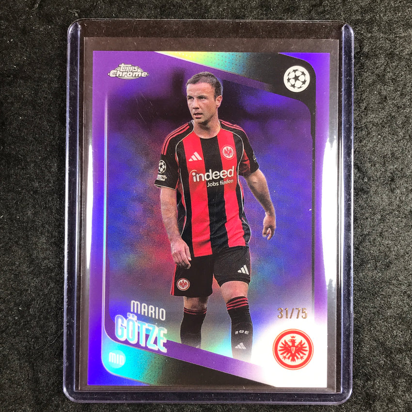 2025-26 Topps Chrome UEFA CC MARIO GOTZE Purple Refractor 31/75