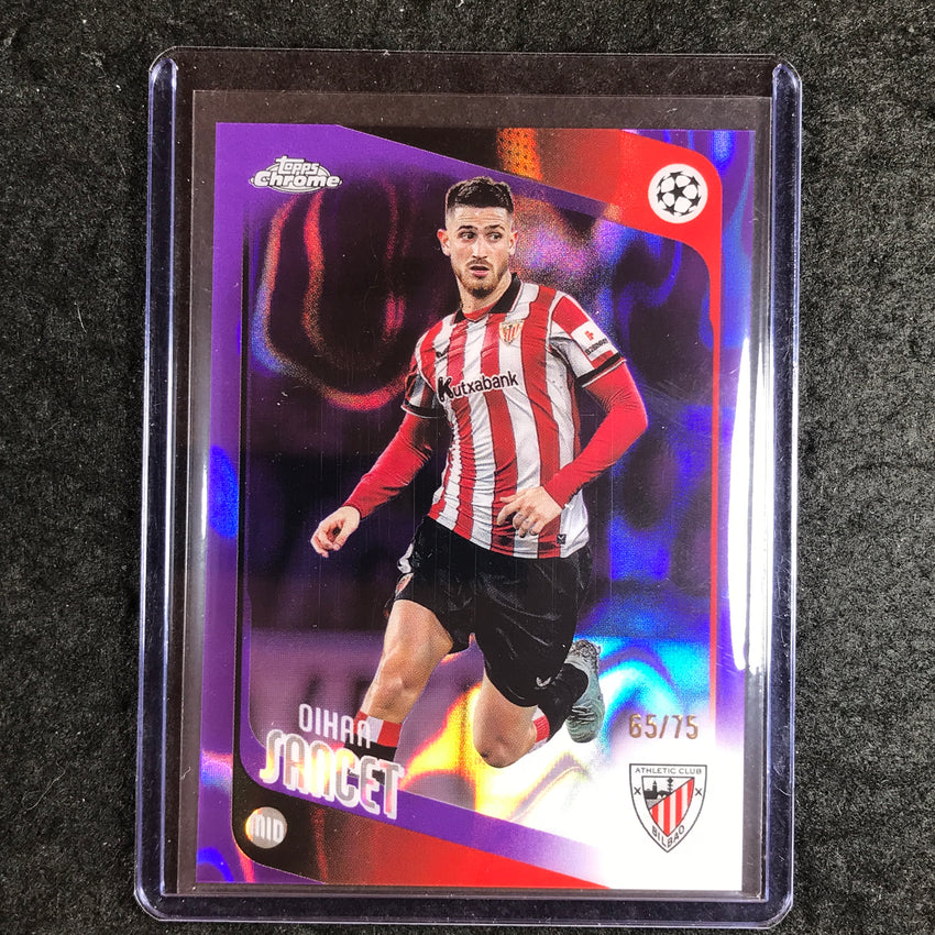 2025-26 Topps Chrome UEFA CC OIHAN SANCET Purple Lava 65/75