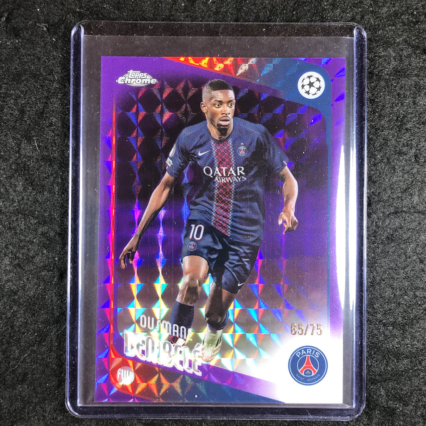 2025-26 Topps Chrome UEFA CC OUSMANE DEMBELE Purple Geometric 65/75