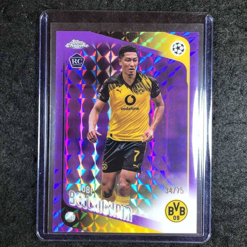 2025-26 Topps Chrome UEFA CC JOBE BELLINGHAM Rookie Purple Geometric 34/75