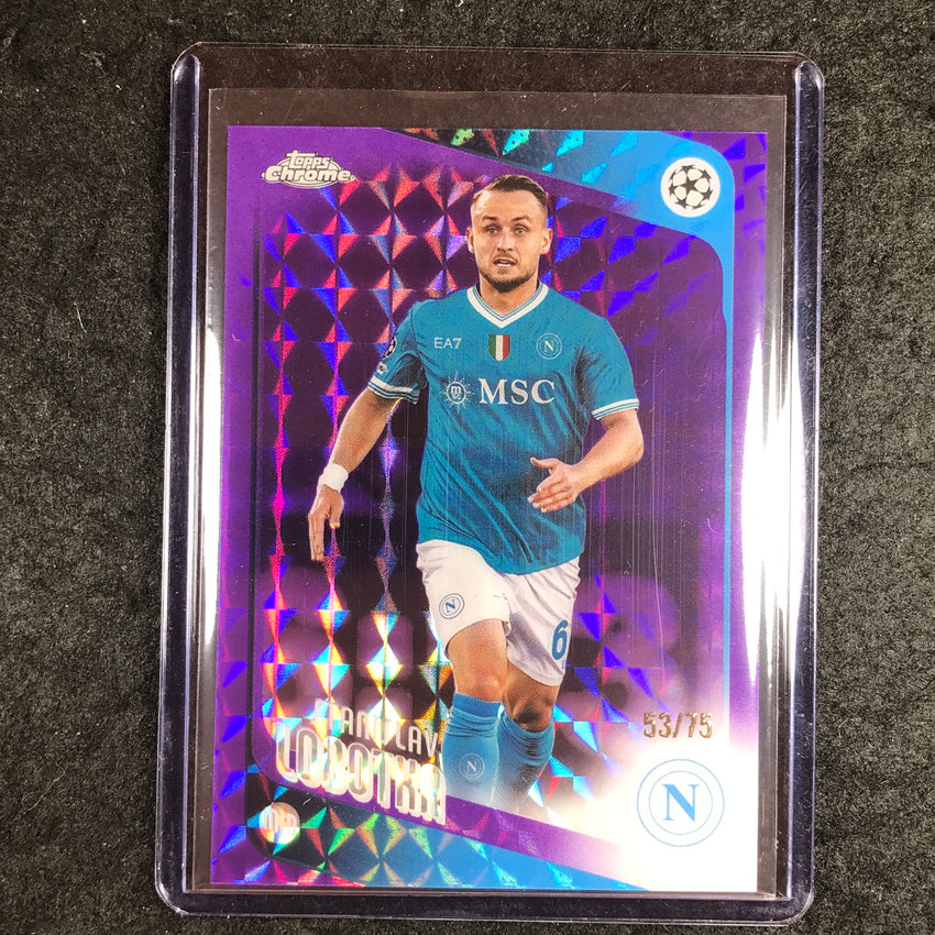 2025-26 Topps Chrome UEFA CC STANISLAV LOBOTKA Purple Geometric 53/75