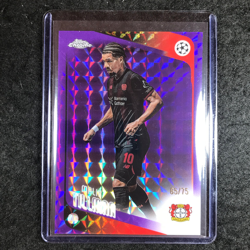 2025-26 Topps Chrome UEFA CC MALIK TILLMAN Purple Geometric 65/75