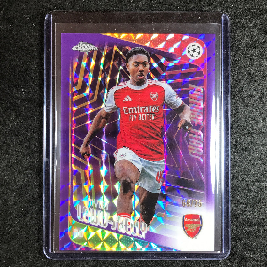2025-26 Topps Chrome UEFA CC MYLES LEWIS-SKELLY Future Purple Geometric 68/75