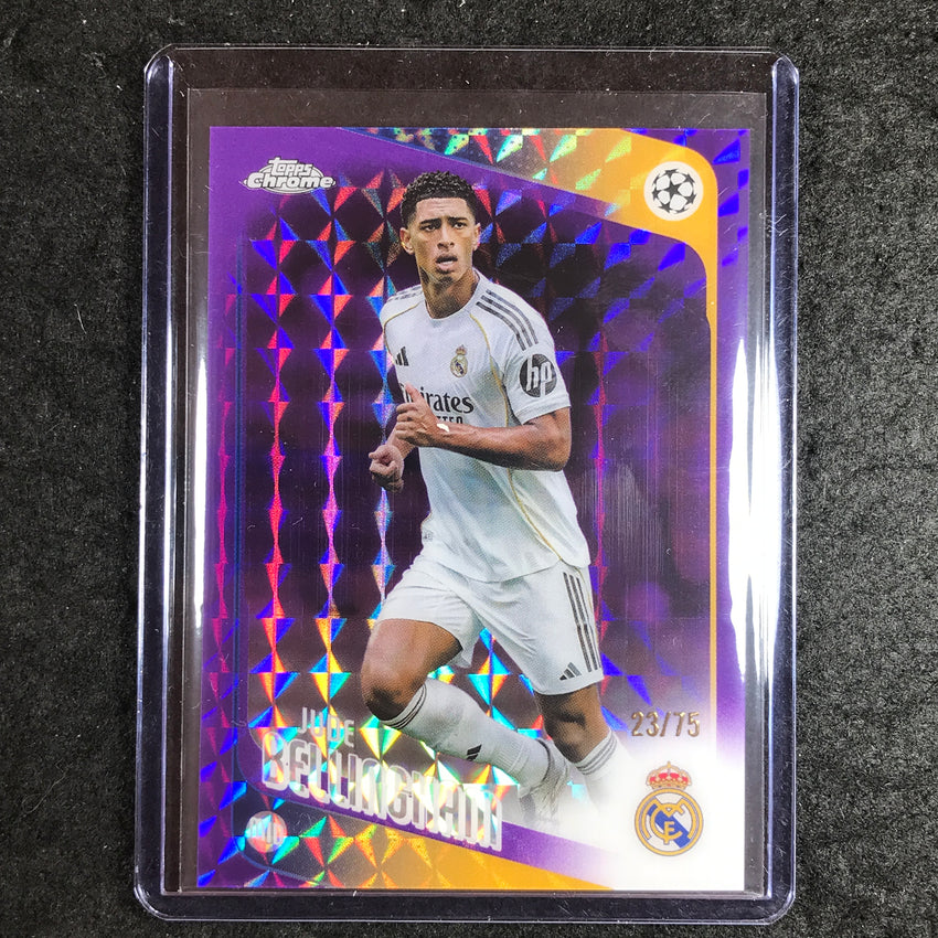 2025-26 Topps Chrome UEFA CC JUDE BELLINGHAM Purple Geometric 23/75