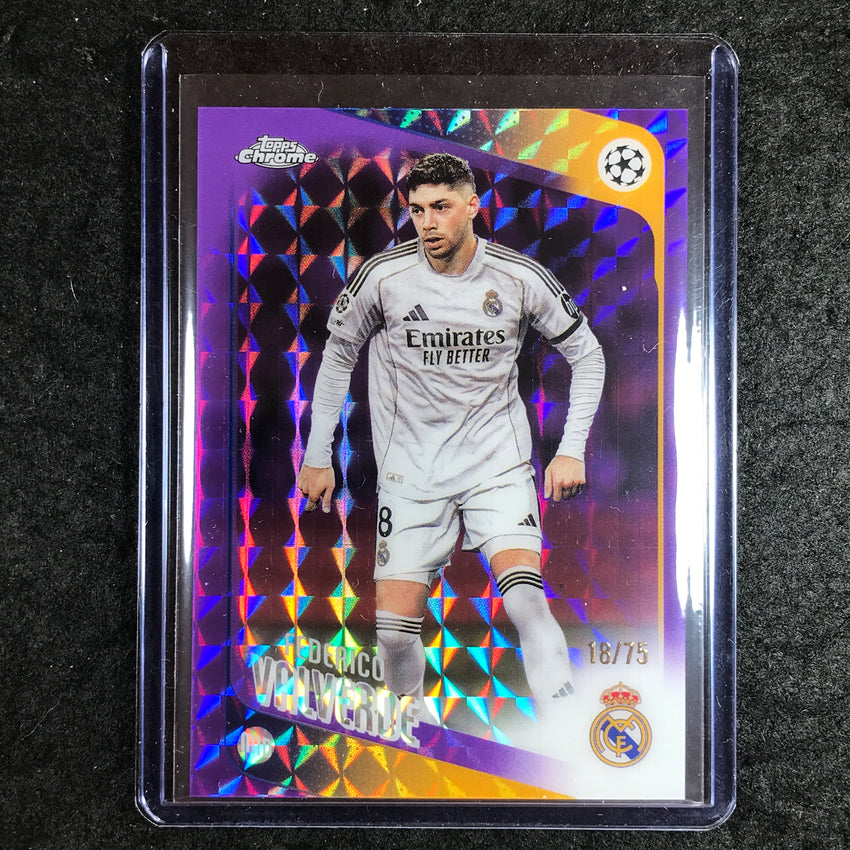 2025-26 Topps Chrome UEFA CC FEDERICO VALVERDE Purple Geometric 18/75