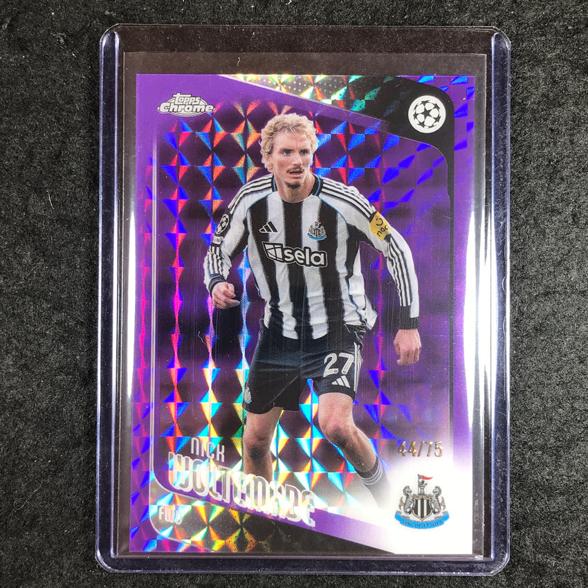 2025-26 Topps Chrome UEFA CC NICK WOLTEMADE Purple Geometric 44/75
