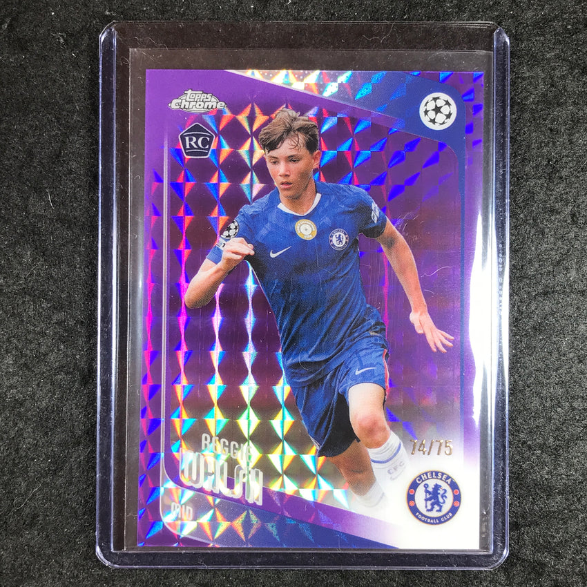 2025-26 Topps Chrome UEFA CC REGGIE WALSH Rookie Purple Geometric 74/75