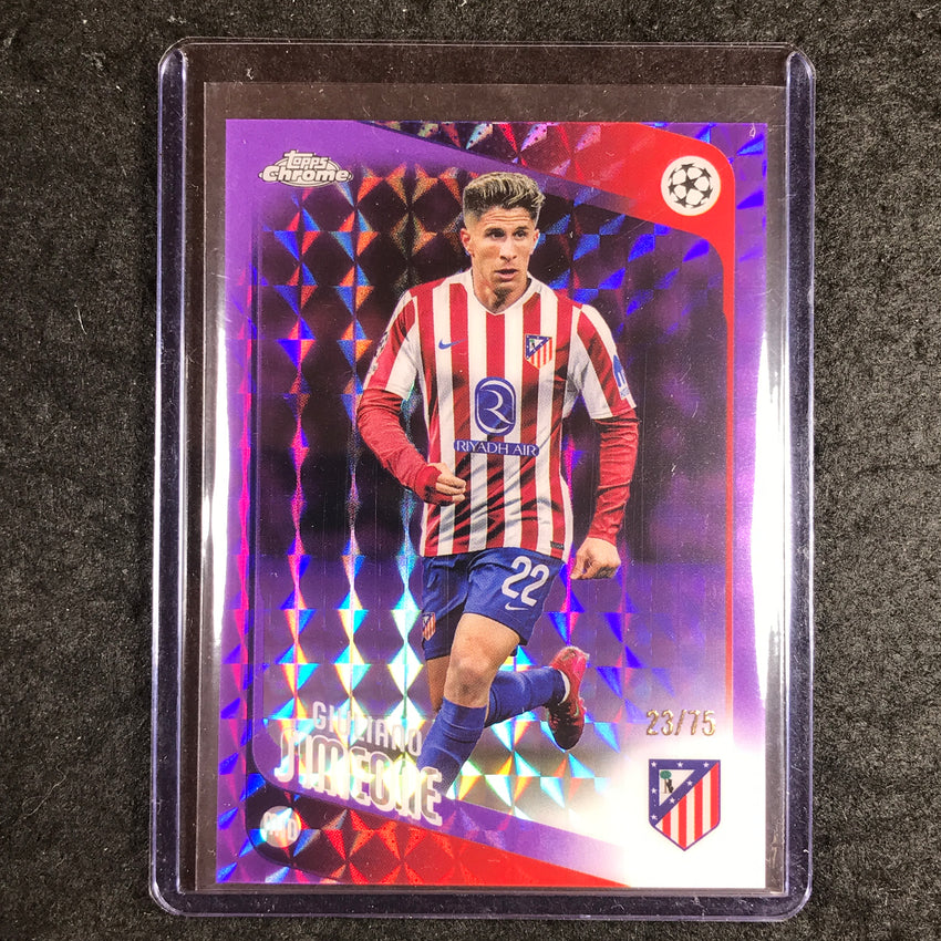 2025-26 Topps Chrome UEFA CC GUILIANO SIMEONE Purple Geometric 23/75