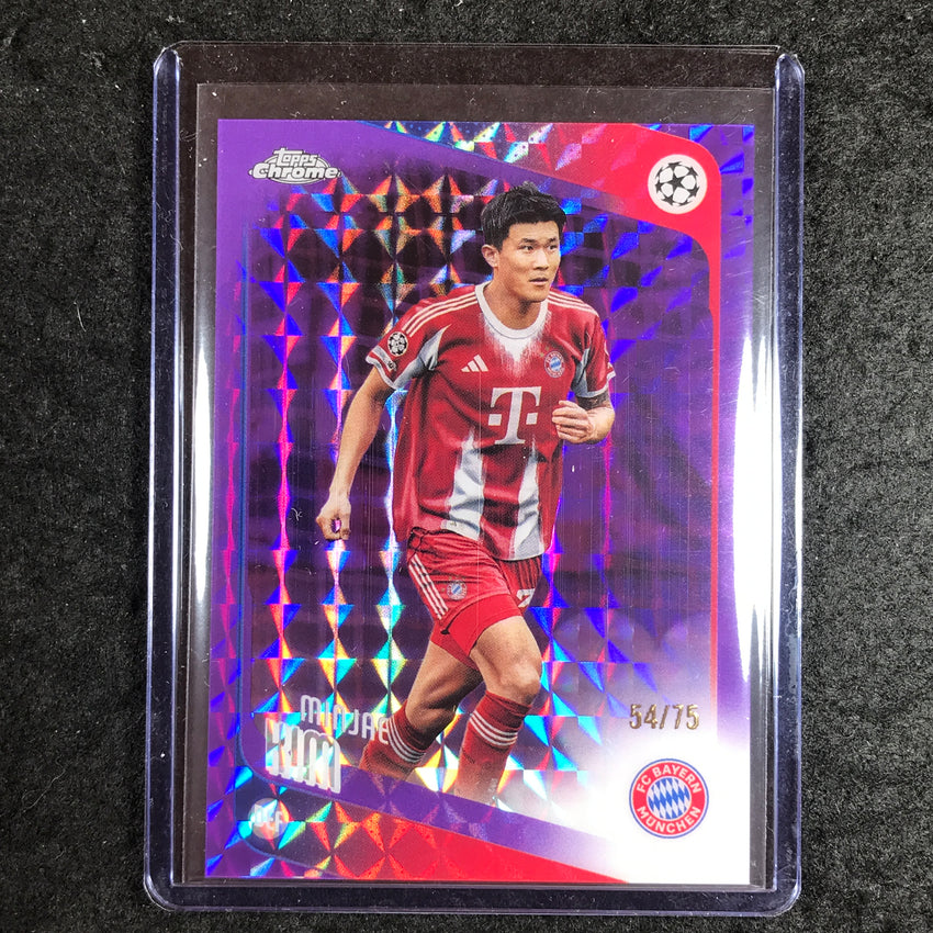 2025-26 Topps Chrome UEFA CC MINJAE KIM Purple Geometric 54/75