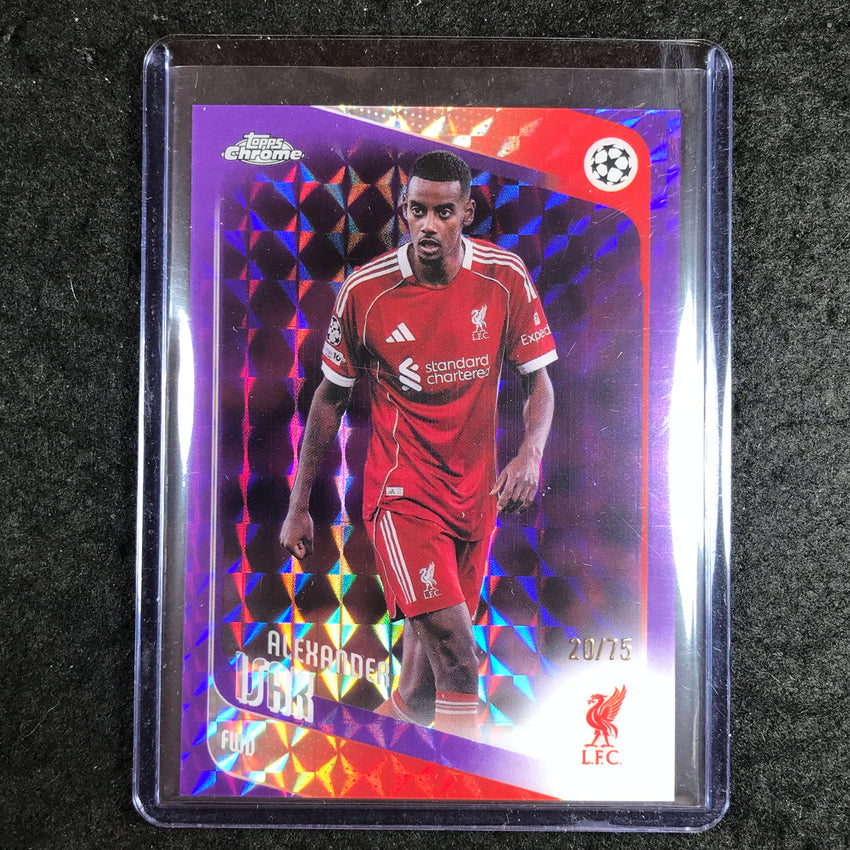 2025-26 Topps Chrome UEFA CC ALEXANDER ISAK Purple Geometric 20/75