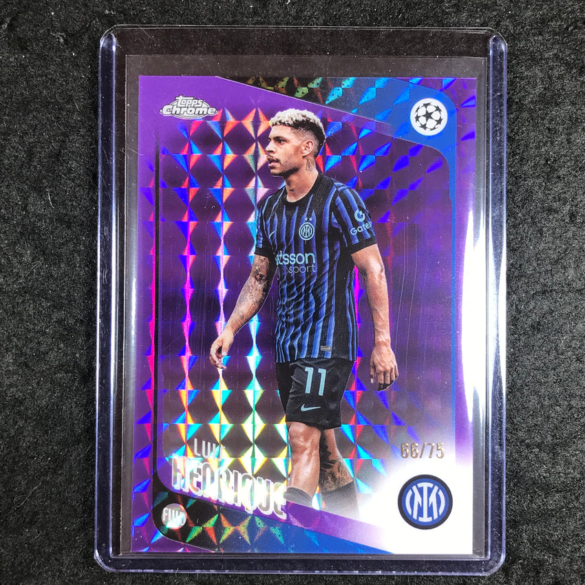 2025-26 Topps Chrome UEFA CC LUIS HENRIQUE Purple Geometric 66/75