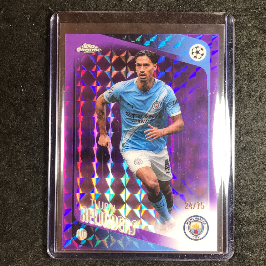 2025-26 Topps Chrome UEFA CC TIJJANI REIJNDERS Purple Geometric 24/75