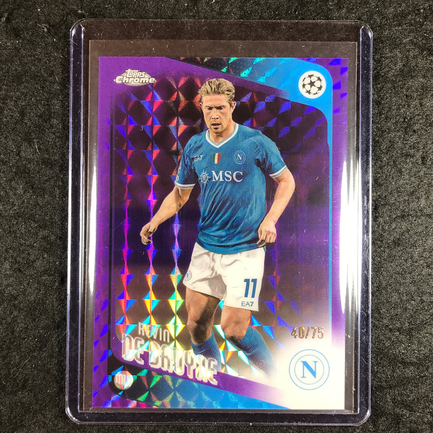 2025-26 Topps Chrome UEFA CC KEVIN DE BRUYNE Purple Geometric 40/75