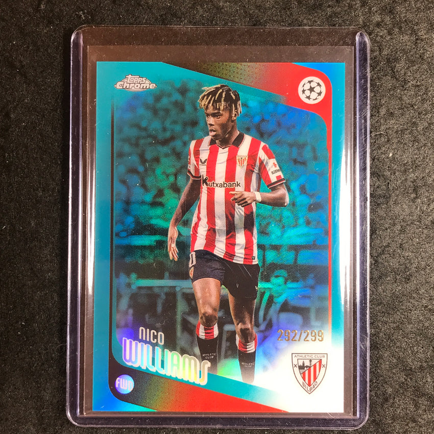 2025-26 Topps Chrome UEFA CC NICO WILLIAMS Teal Refractor 292/299