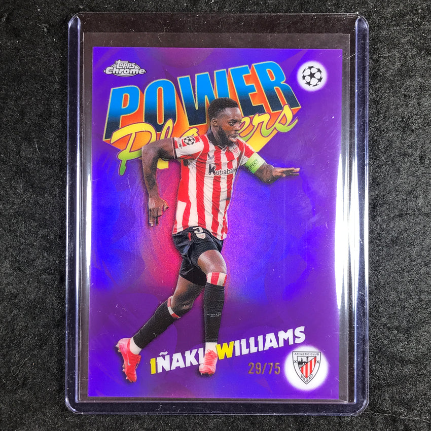 2025-26 Topps Chrome UEFA CC INAKI WILLIAMS Power Players Purple Refractor 29/75