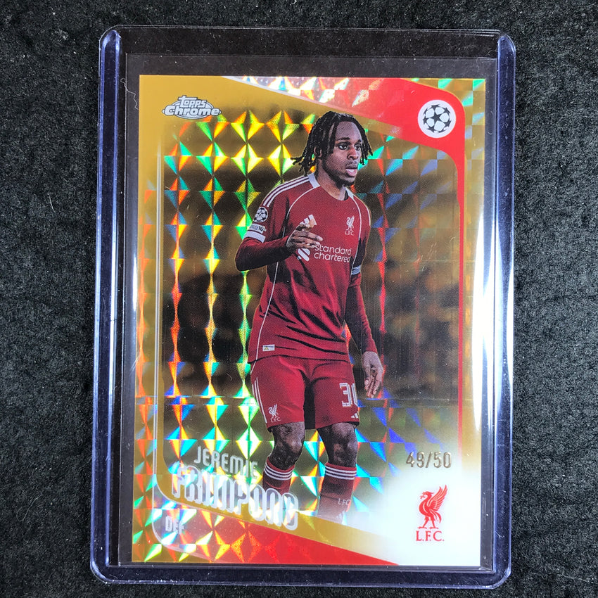 2025-26 Topps Chrome UEFA CC JEREMIE FRIMPONG Gold Geometric 49/50
