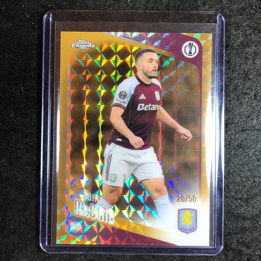 2025-26 Topps Chrome UEFA CC JOHN MCGINN Gold Geometric 20/50