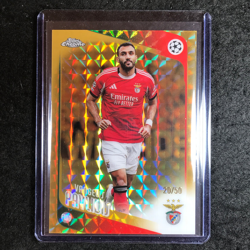 2025-26 Topps Chrome UEFA CC VANGELIS PAVLIDIS Gold Geometric 20/50