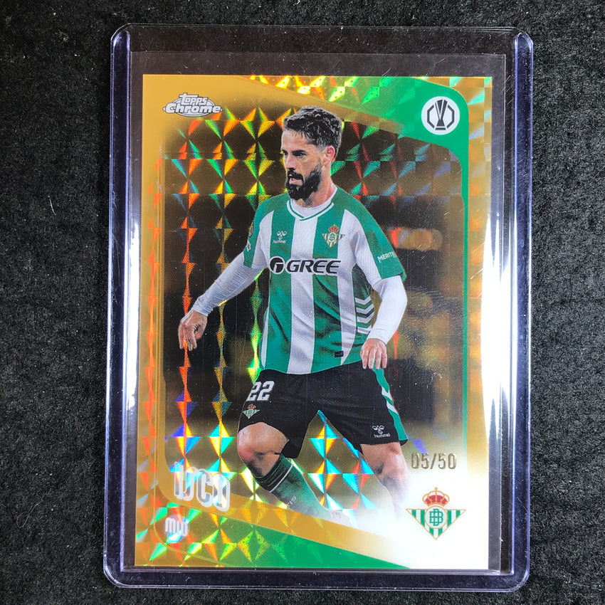 2025-26 Topps Chrome UEFA CC ISCO Gold Geometric 5/50