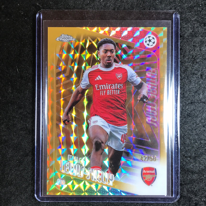 2025-26 Topps Chrome UEFA CC MYLES LEWIS-SKELLY Future Star Gold Geometric 42/50