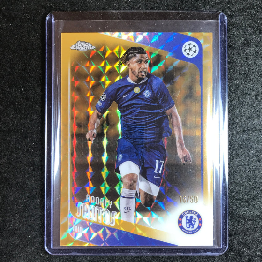 2025-26 Topps Chrome UEFA CC ANDREY SANTOS Gold Geometric 16/50