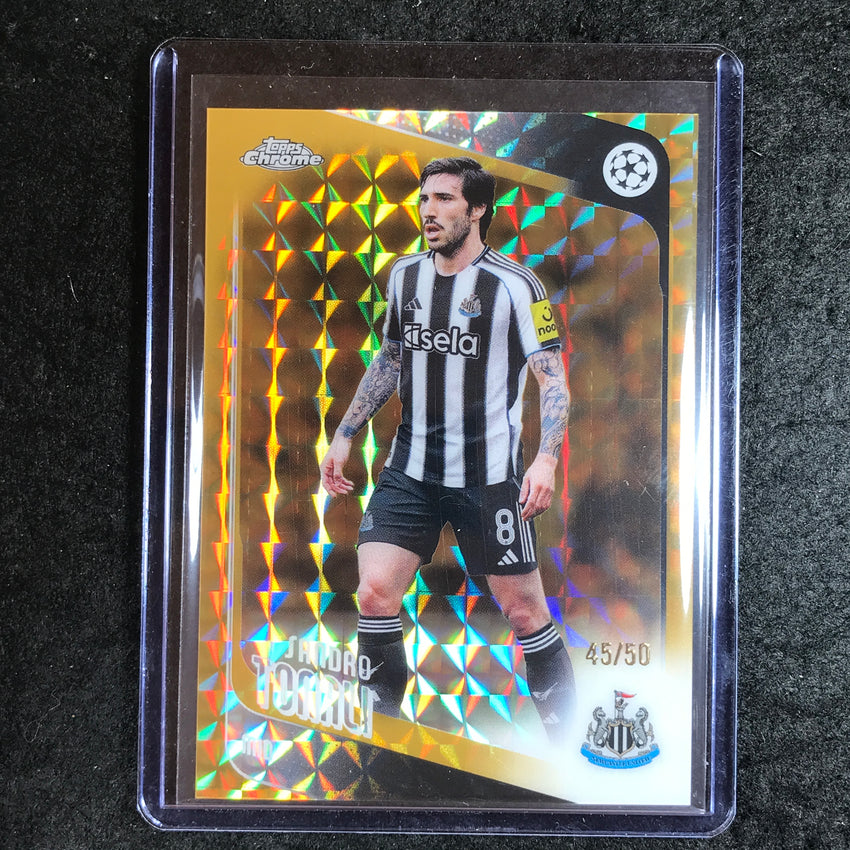 2025-26 Topps Chrome UEFA CC SANDRO TONALI Gold Geometric 45/50