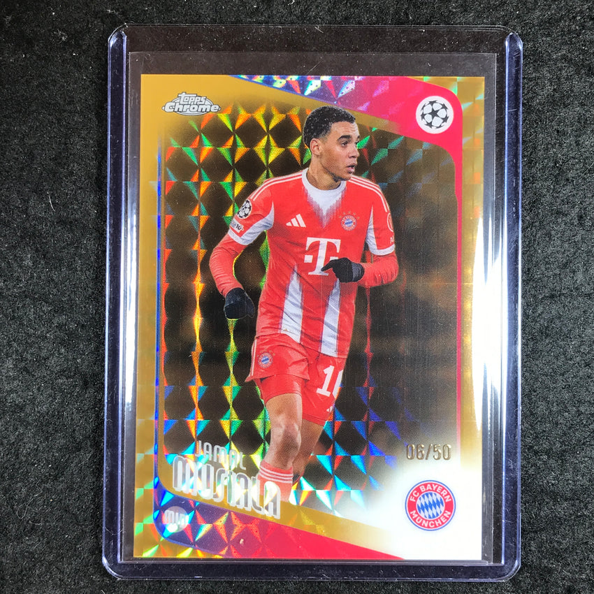 2025-26 Topps Chrome UEFA CC JAMAL MUSIALA Gold Geometric 6/50
