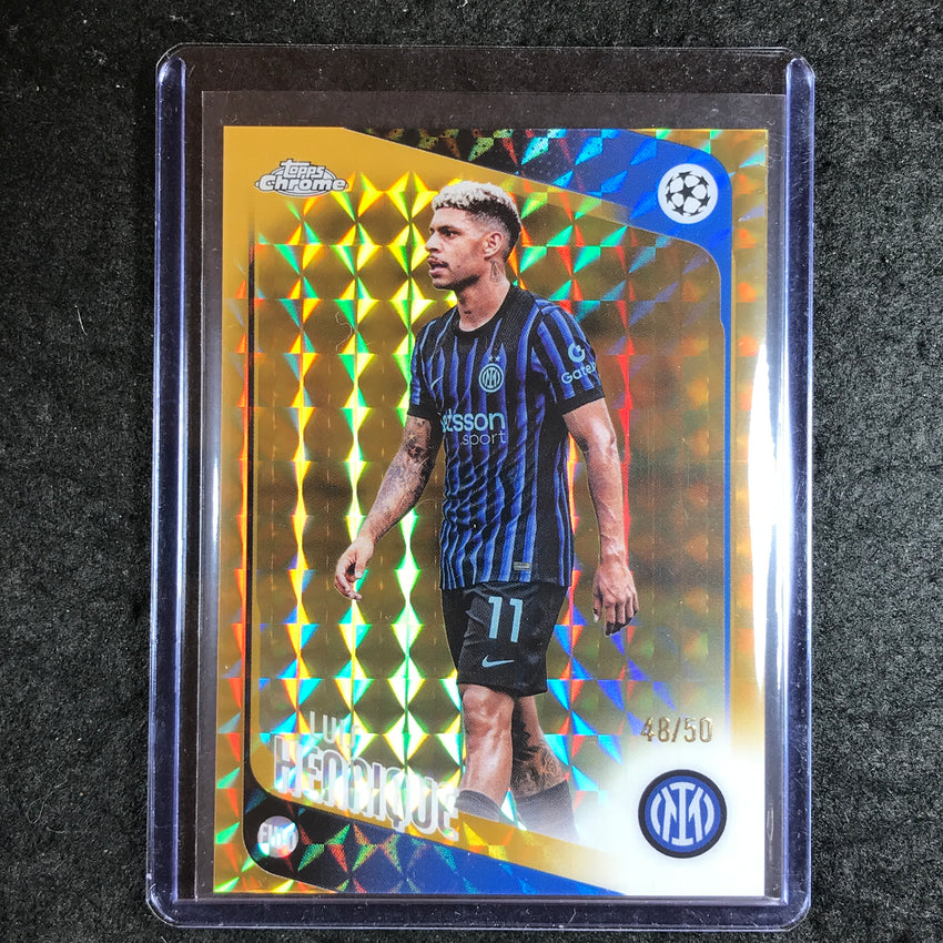 2025-26 Topps Chrome UEFA CC LUIS HENRIQUE Gold Geometric 48/50
