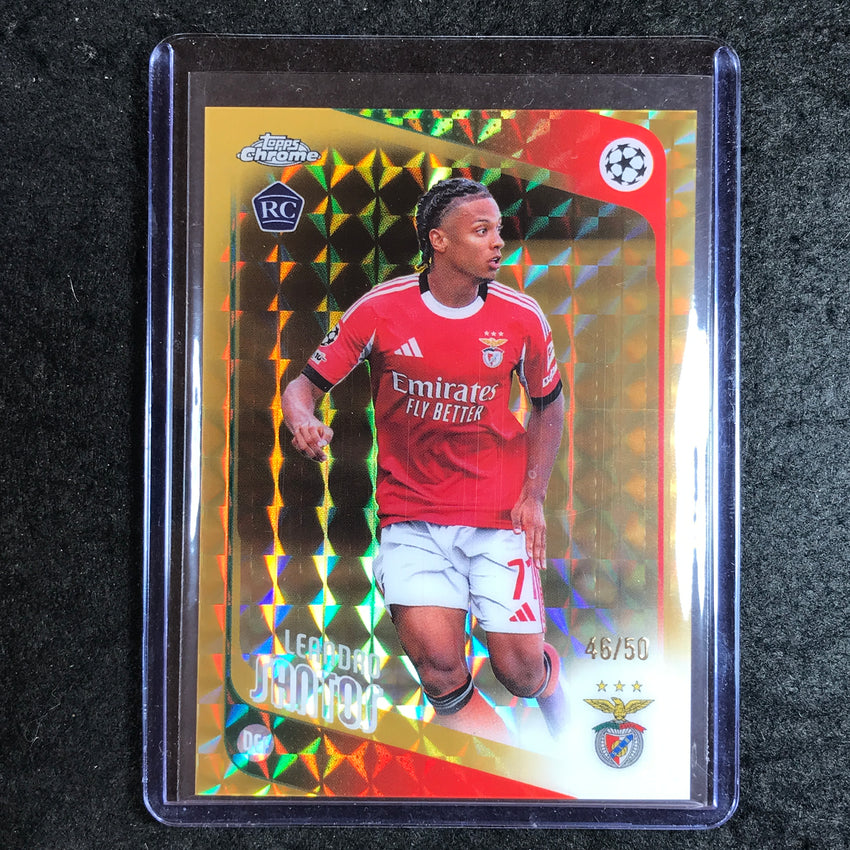 2025-26 Topps Chrome UEFA CC LEANDRO SANTOS Rookie Gold Geometric 46/50