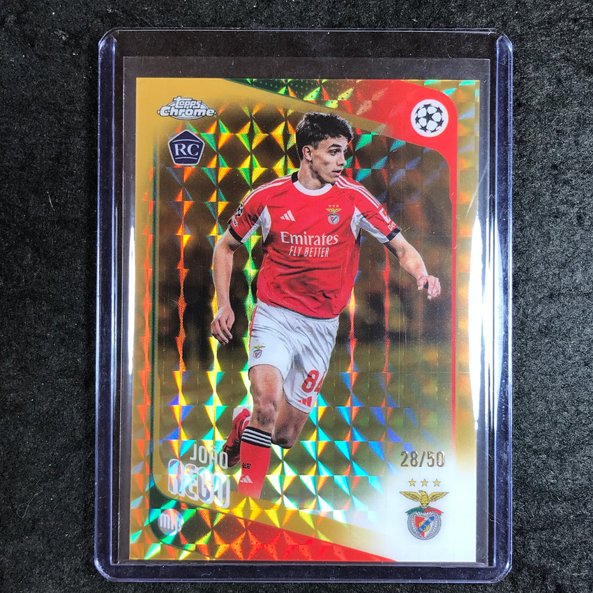2025-26 Topps Chrome UEFA CC JOAO REGO Rookie Gold Geometric 28/50