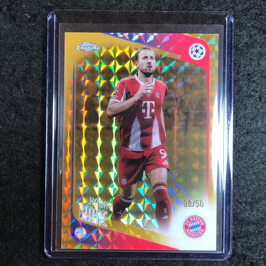2025-26 Topps Chrome UEFA CC HARRY KANE Gold Geometric 8/50