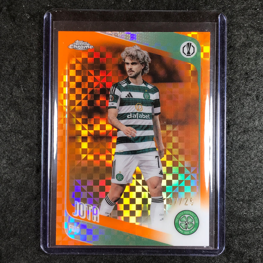 2025-26 Topps Chrome UEFA CC JOTA Orange X-Fractor 7/25