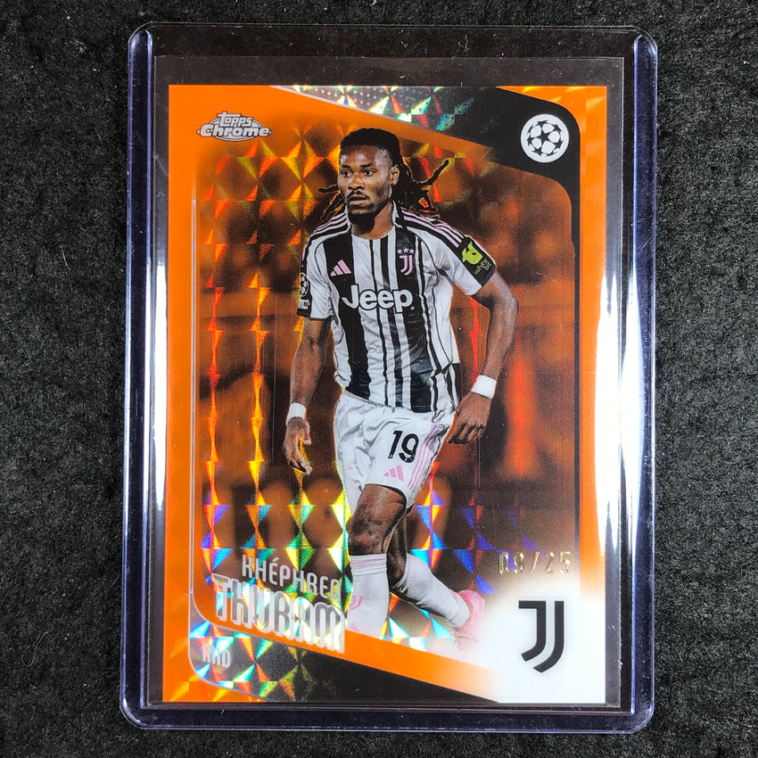 2025-26 Topps Chrome UEFA CC KHEPHREN THURAM Orange Geometric 9/25