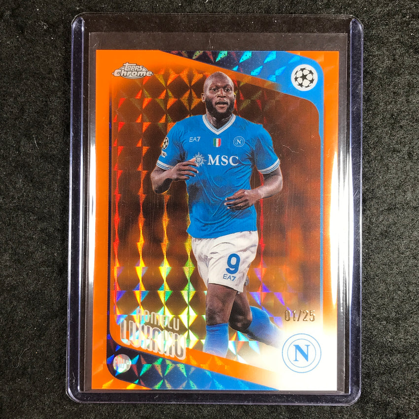 2025-26 Topps Chrome UEFA CC ROMELU LUKAKU Orange Geometric 1/25