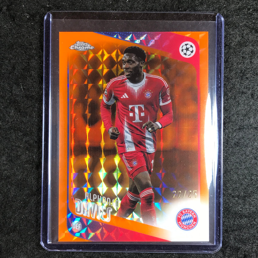 2025-26 Topps Chrome UEFA CC ALPHONSO DAVIES Orange Geometric 22/25