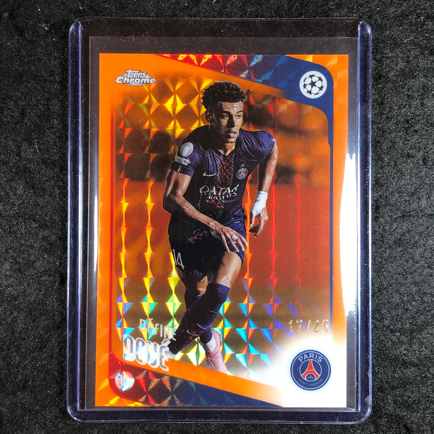2025-26 Topps Chrome UEFA CC DESIRE DOUE Orange Geometric 17/25
