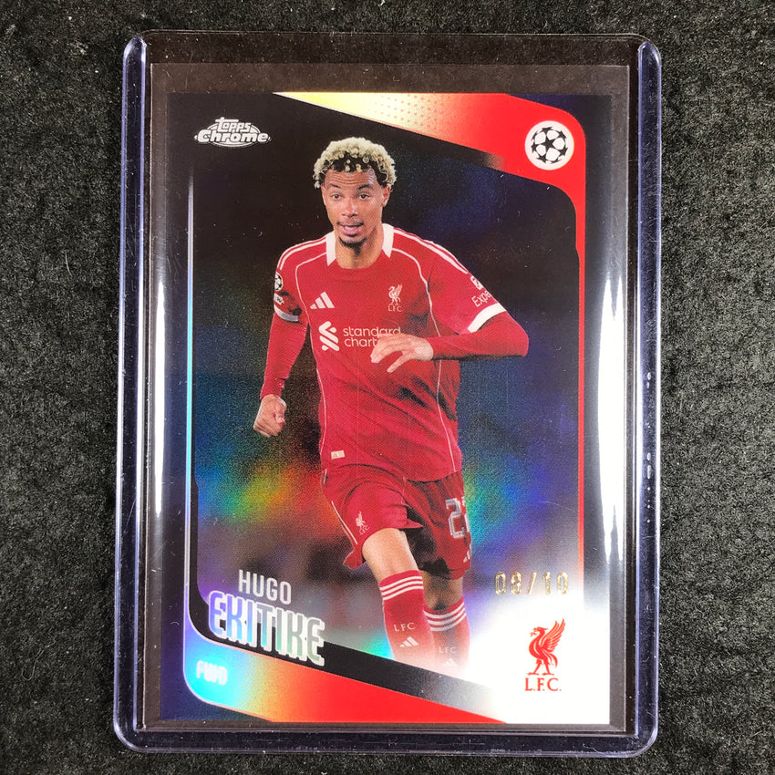 2025-26 Topps Chrome UEFA CC HUGO EKITIKE Black Refractor 8/10