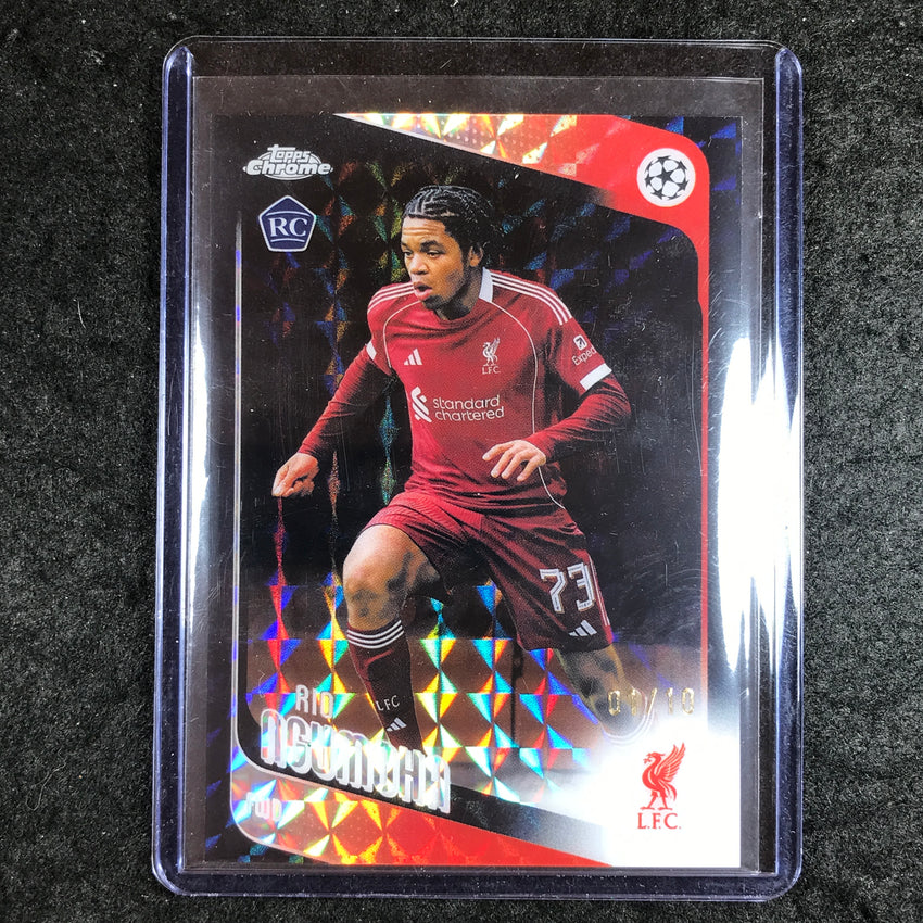 2025-26 Topps Chrome UEFA CC RIO NGUMOHA Rookie Black Geometric 1/10