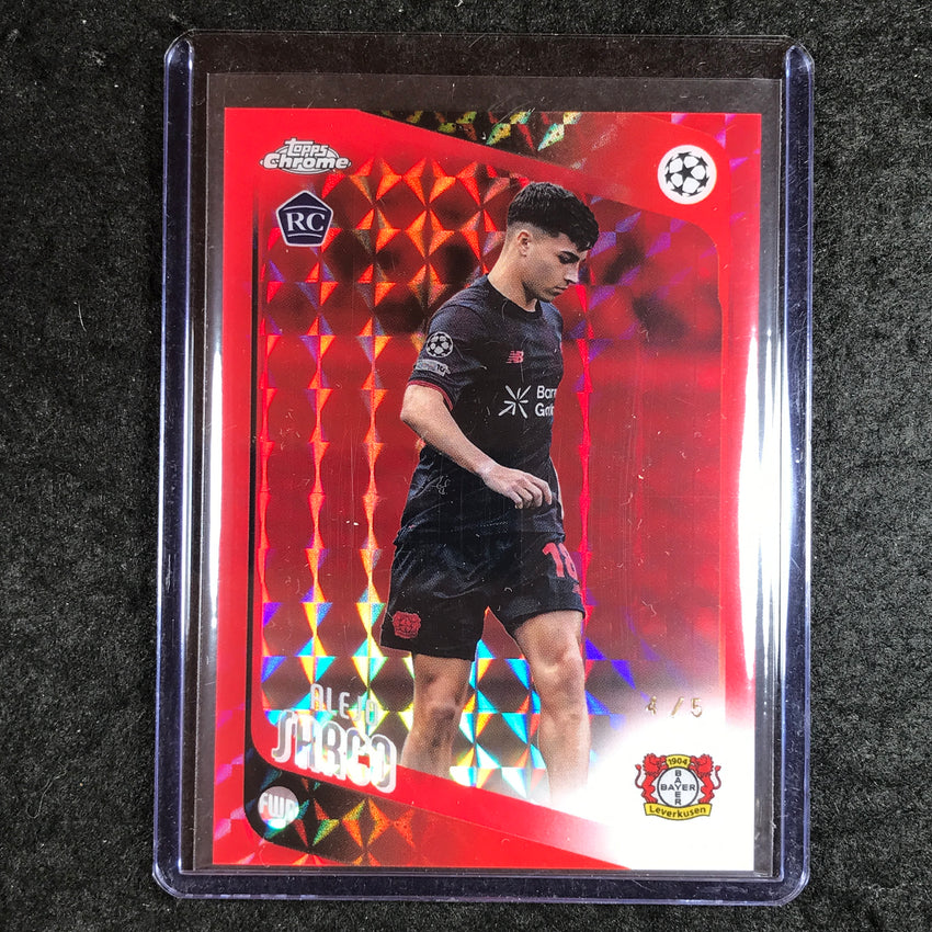 2025-26 Topps Chrome UEFA CC ALEJO SARCO Rookie Red Geometric 4/5